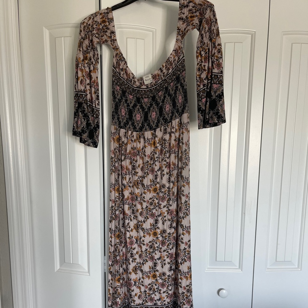 American rag off the shoulder maxi dress.